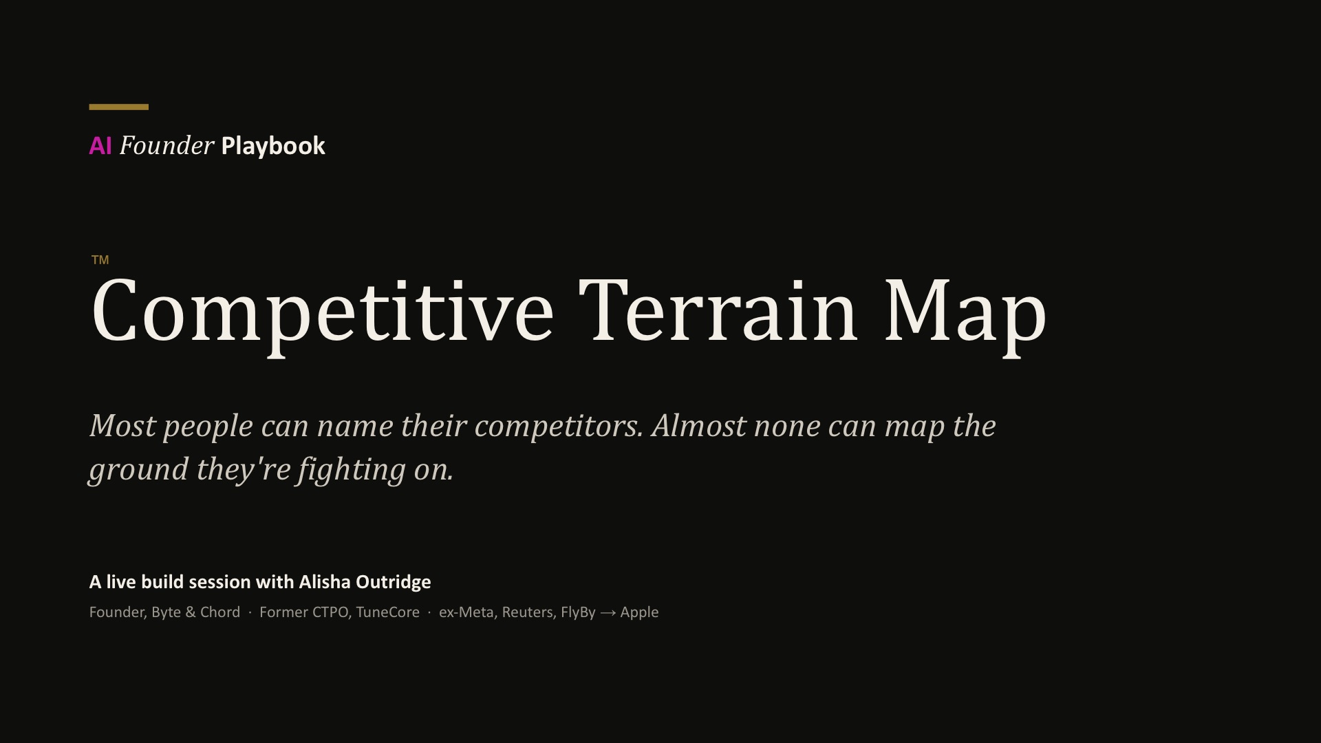 Map a Competitive Landscape — slide 1 of 9